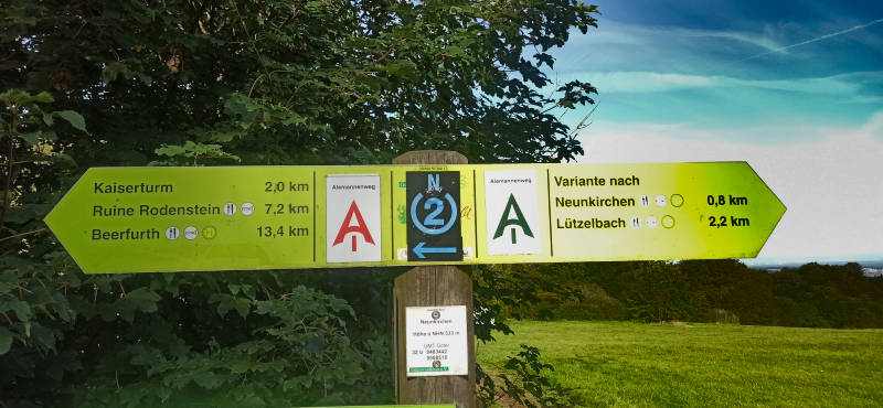 Wegvariante bei Neunkirchen