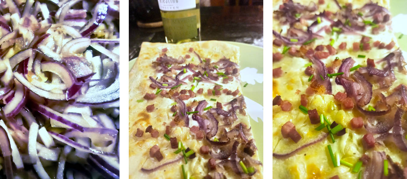 Elsässer Flammkuchen ohne Hefe